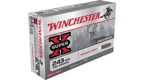 Winchester Super X Rifle 243 Winchester 100 Grain Power Point Brass