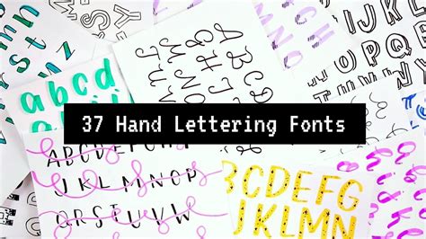 37 Hand Lettered Fonts How To Write In Different Styles Youtube