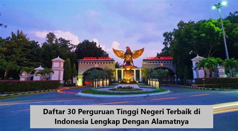 Daftar Perguruan Tinggi Negeri Ptn Di Indonesia Lengkap Kumpulan Hot