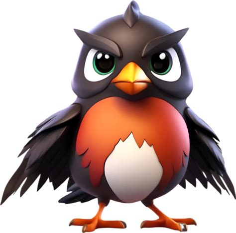 Ai Generated Cute Robin Bird In A Cartoon Character Ai Generated