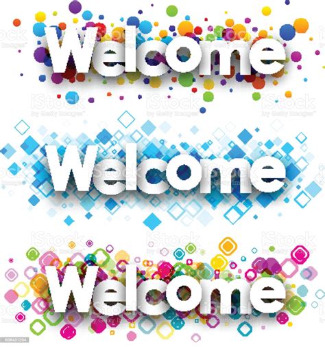 Welcome Color Banners Stock Illustration - Download Image ...