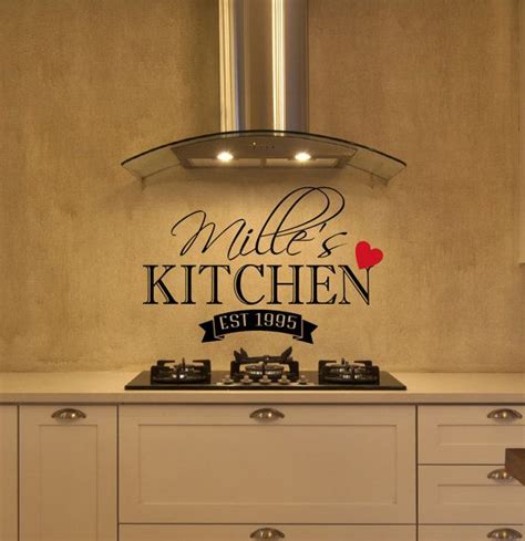 Personalized Kitchen Wall Decal Kitchen Door Davisvinyldesigns Keuken