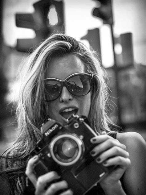 Masterpiece Black And White Self Photos Of Girls With Camera