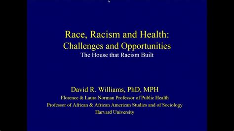Harvard Longwood Campus 2016 Diversity Dialogues David R Williams