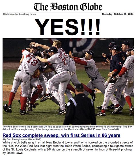 Boston Red Sox Win 2004 World Series Red Sox World Series Red Sox