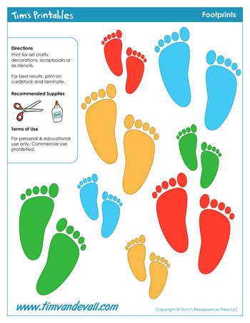 printable footprint templates shoeprint templates