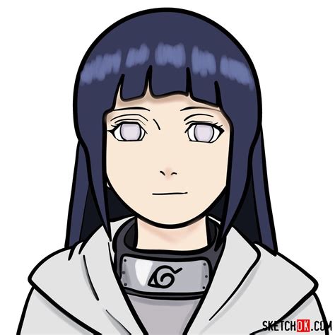 How To Draw The Face Of Hinata Naruto Anime Anime Girl Drawings