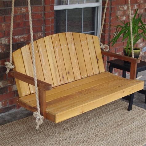 Tmp Outdoor Furniture Cottage Red Cedar Porch Swing In 2020 Porch