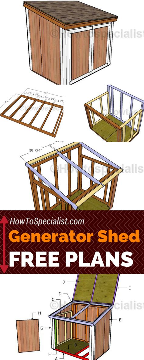 The only generator i could get… Generator Shed Plans | HowToSpecialist - How to Build ...