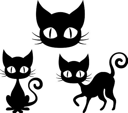 Three black cats, black cat halloween , witch cat transparent background png clipart. Cats Clip Art, Vector Images & Illustrations - iStock