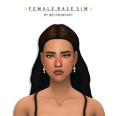 Sims 4 Ccs The Best Female Base Sim Download By Citrontart