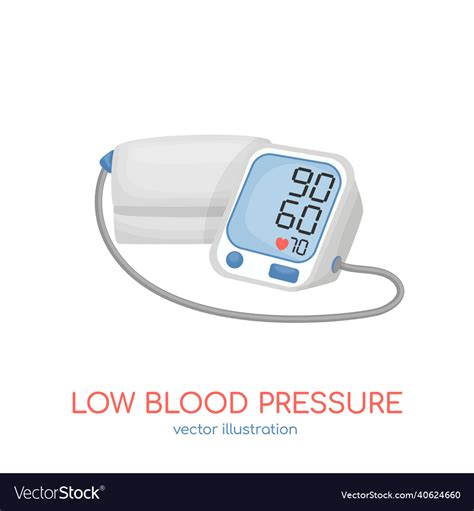 Low Blood Pressure Cartoon Image In A Trendy Vector Image