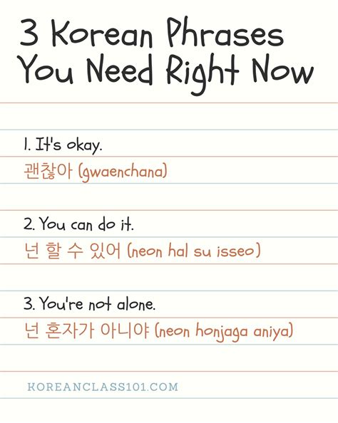 Inspirational Korean Quotes Korean Words Easy Korean Words Korean