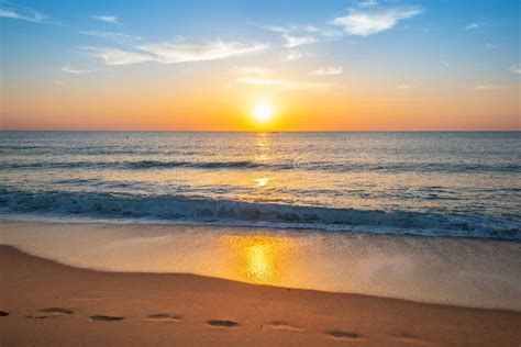 Beautiful Sunset On The Beach Stock Image Image Of Idyllic Relax