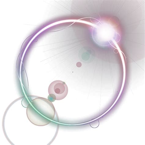 Multicolored Circle Glow Light Effect Transparent Background Png Mart