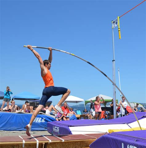 Pole Vault Athlete Vaulting