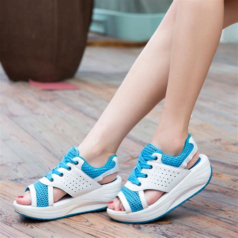 Women Shoes Summer Wedges Sandals Fashion Lady Tennis Open Toe Slimming Woman Casual Shoes