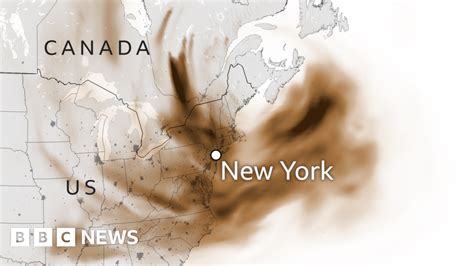 Canada Wildfires North America Air Quality Alerts In Maps And Images Bbc News