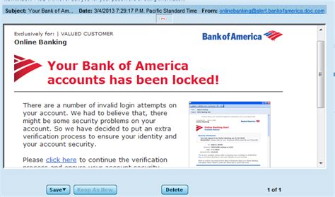 Phishing Email Bank