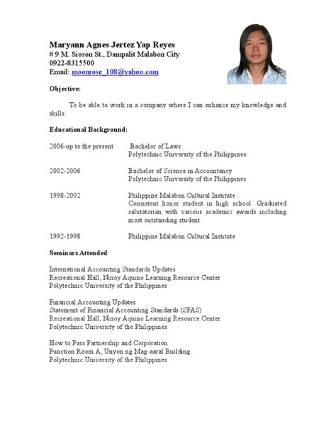 We have resume samples for all job titles and formats. Basic Resume Examples Philippines - BEST RESUME EXAMPLES