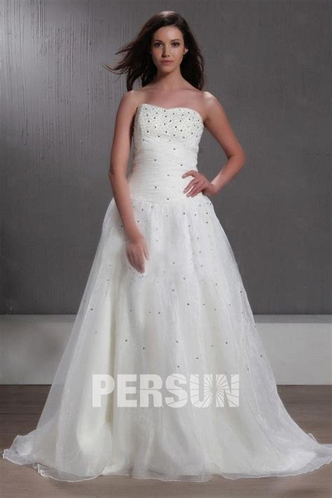 Luxus brautkleider prinzessin 2915392 weddbook. A-Line Empire Ärmelloses Perlen verziertes Organza ...