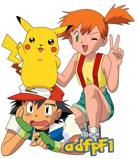 Ash Misty Y Pikachu By Adfpf1 On Deviantart Pokemon Ash And Misty Ash And Misty Pokemon Poster
