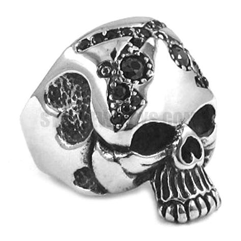 Stainless Steel Skull Ring Swr0256 Wholesale Jewelry Stainless Steel