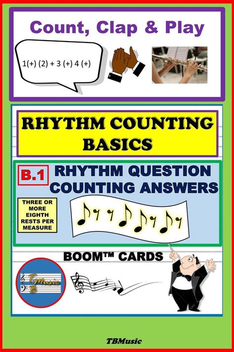 Rhythm Counting Basics Eighth Notes And Rests B1 Boom Cards Rhythms