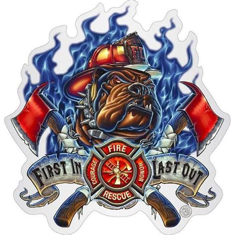 Firefighter First In Last Out Premium Reflective Decal Etsy