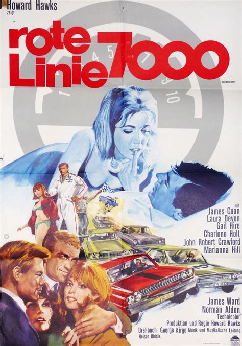 Red Line 7000 Original Motor Racing Movie Poster From Norway James C