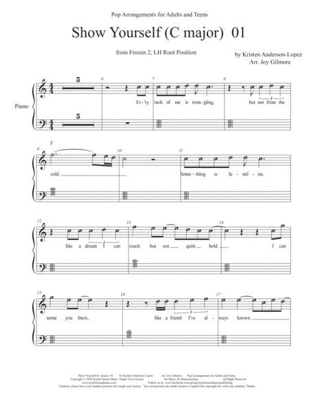 Show Yourself Frozen 2 Piano Arrangements In C Major Free Music Sheet