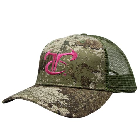 Ladies Strataolive Mesh Cap With Metallic Pink Logo Truetimber