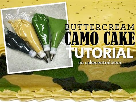 Camouflage army a4 premium edible icing cake topper can be personalised d1. How To Make a Camouflage Pattern Buttercream Cake ...