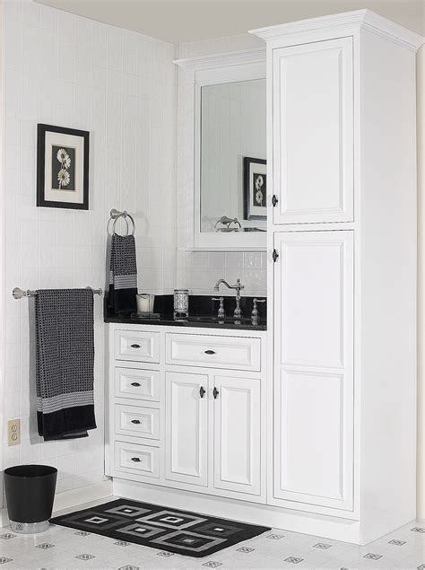 Bathroom cabinets are typically 21 inches deep, while kitchen cabinets are typically 24 inches deep. Bathroom Vanity | Premium Kitchen Cabinets