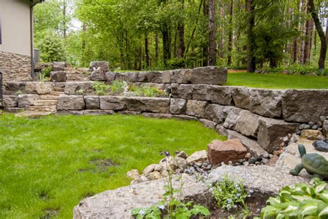 Armor Stone And Retaining Walls Natures Green Landscaping