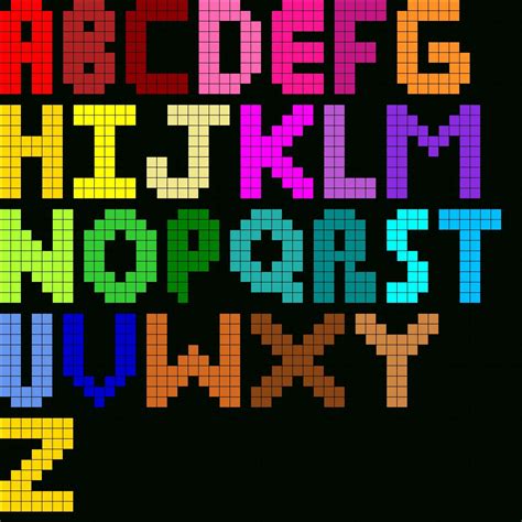 Alphabet Perler Bead Pattern Bead Sprite Bead Looming Perler Throughout