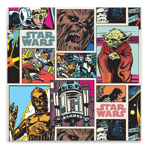 Star Wars Panel Collage 16w X 16h X 125d Retro Star Wars