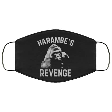 Harambes Revenge Face Mask Reusable Washable Rockatee