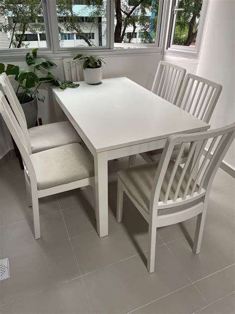 IKEA Laneberg Extendable Table With Ekedalen Chairs Furniture Home