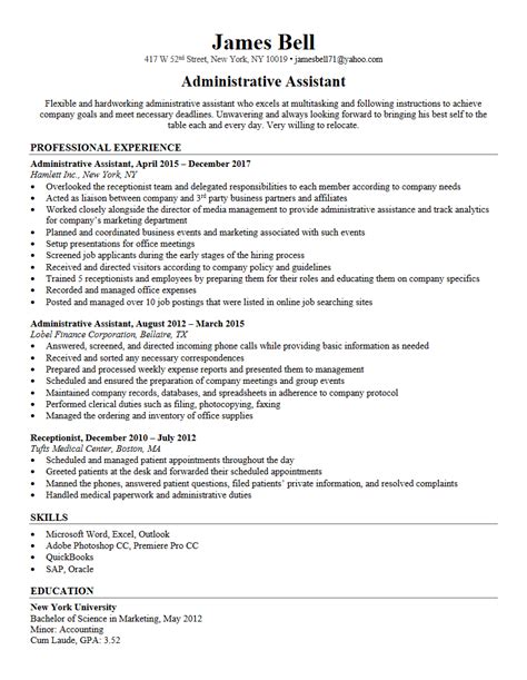 We did not find results for: Administrative Assistant Resume - ResumeGo