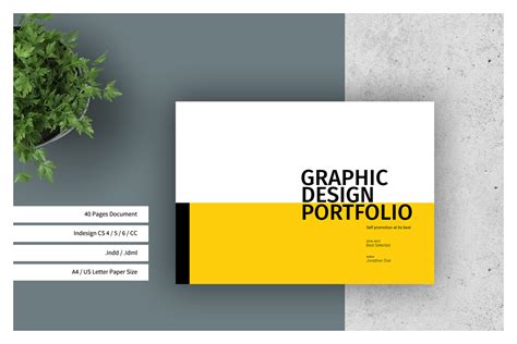 Graphic Design Portfolio Template In Brochure Templates On