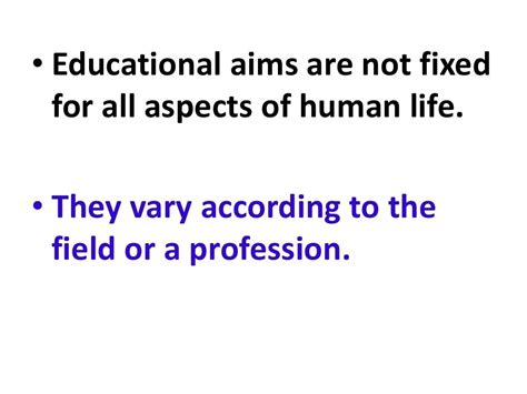 Specific Aims Of Education