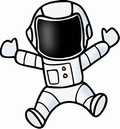 Astronaut Space Suit Outer Line Clipart Spacesuit
