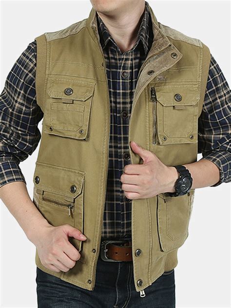 Mens Plus Size Xs 5xl Casual Outdoor Cotton Multi Functions Loose Vest