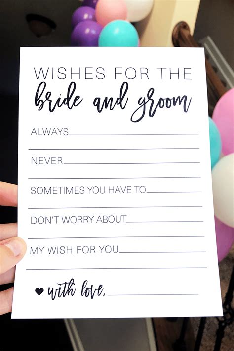 Wishes For The Bride And Groom Advice For The Bride And Groom Cards