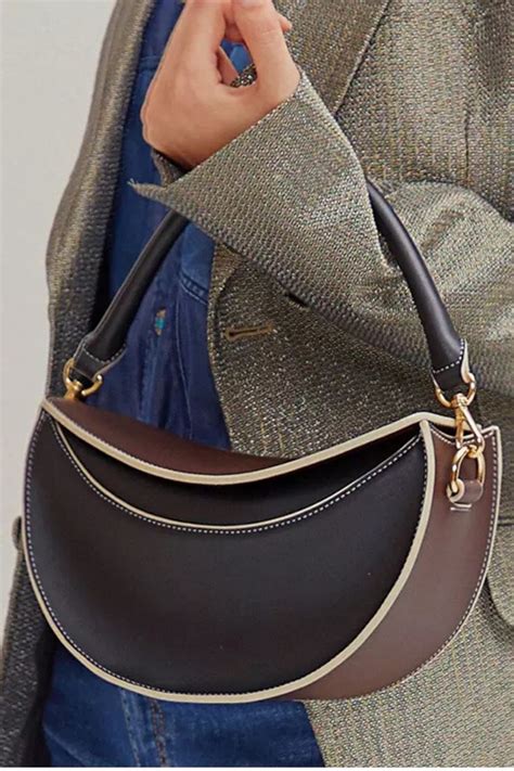 Brown Leather Half Moon Shaped Bag Bags Crossbody Bag Purse Styles