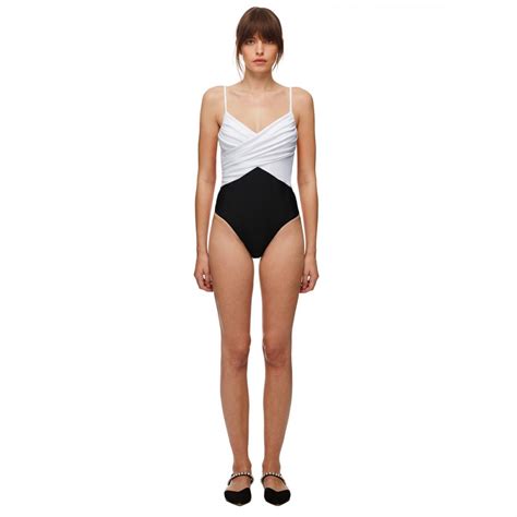 Self Portrait Monochrome Crossover Swimsuit Womens Swim And Resort Depamelli
