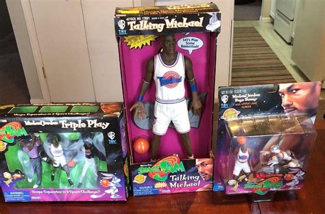 Michael Jordan Space Jam Talking Figure Triple Play 3 Sets Warner Bros 1996 1934878256