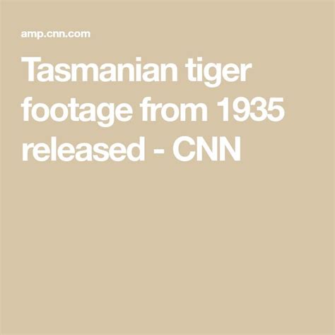 Precious Footage From 1935 Of Last Known Tasmanian Tiger Released