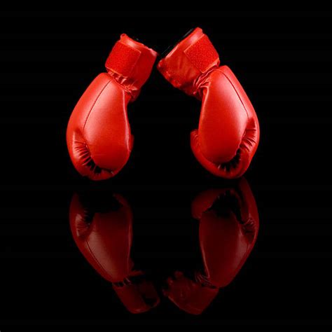 Best Red Boxing Gloves On A Black Background Stock Photos Pictures